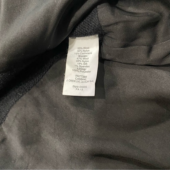 J Crew Cashmere Blend and Tweed Pullover Sweater Women's Small Gray Black 04035 - Picture 3 of 5